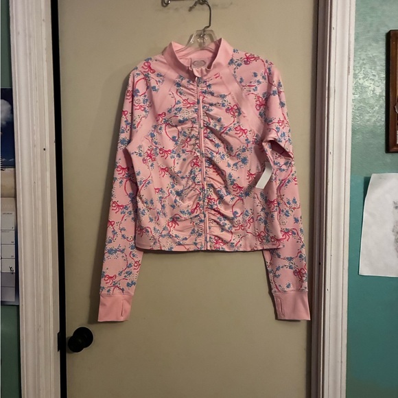 Shabby Chic Jackets & Blazers - Shabby Chic Pink Treasures Active Jacket (L) Pink Floral
